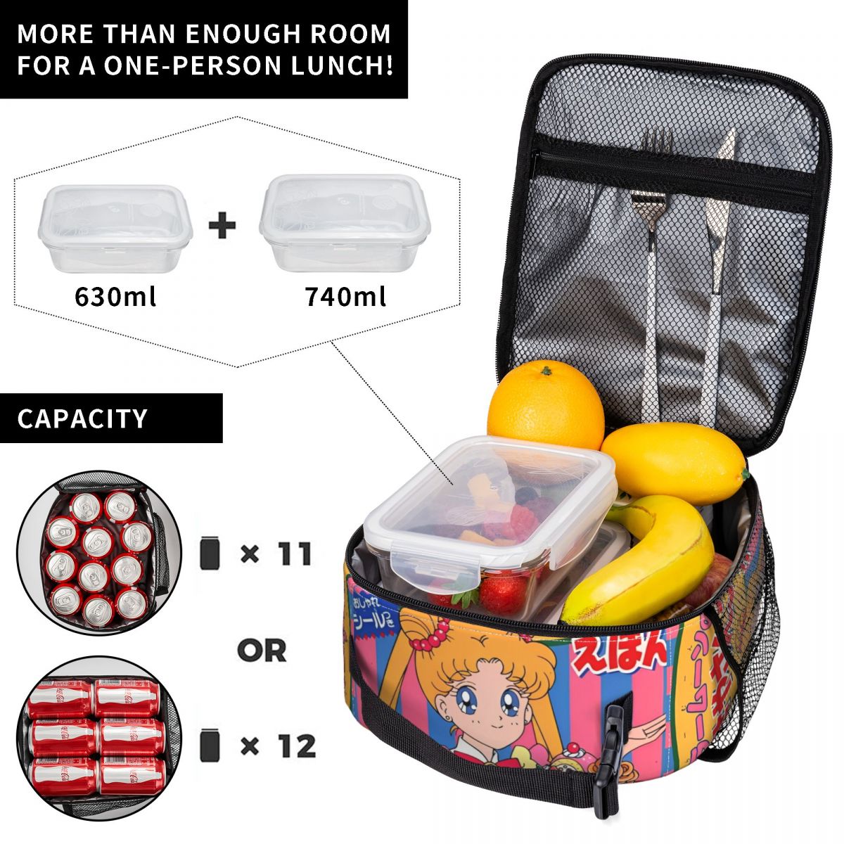 Cartoon Sailors Moons Insulate - Tote Bag Sublimation ulasan dan harga