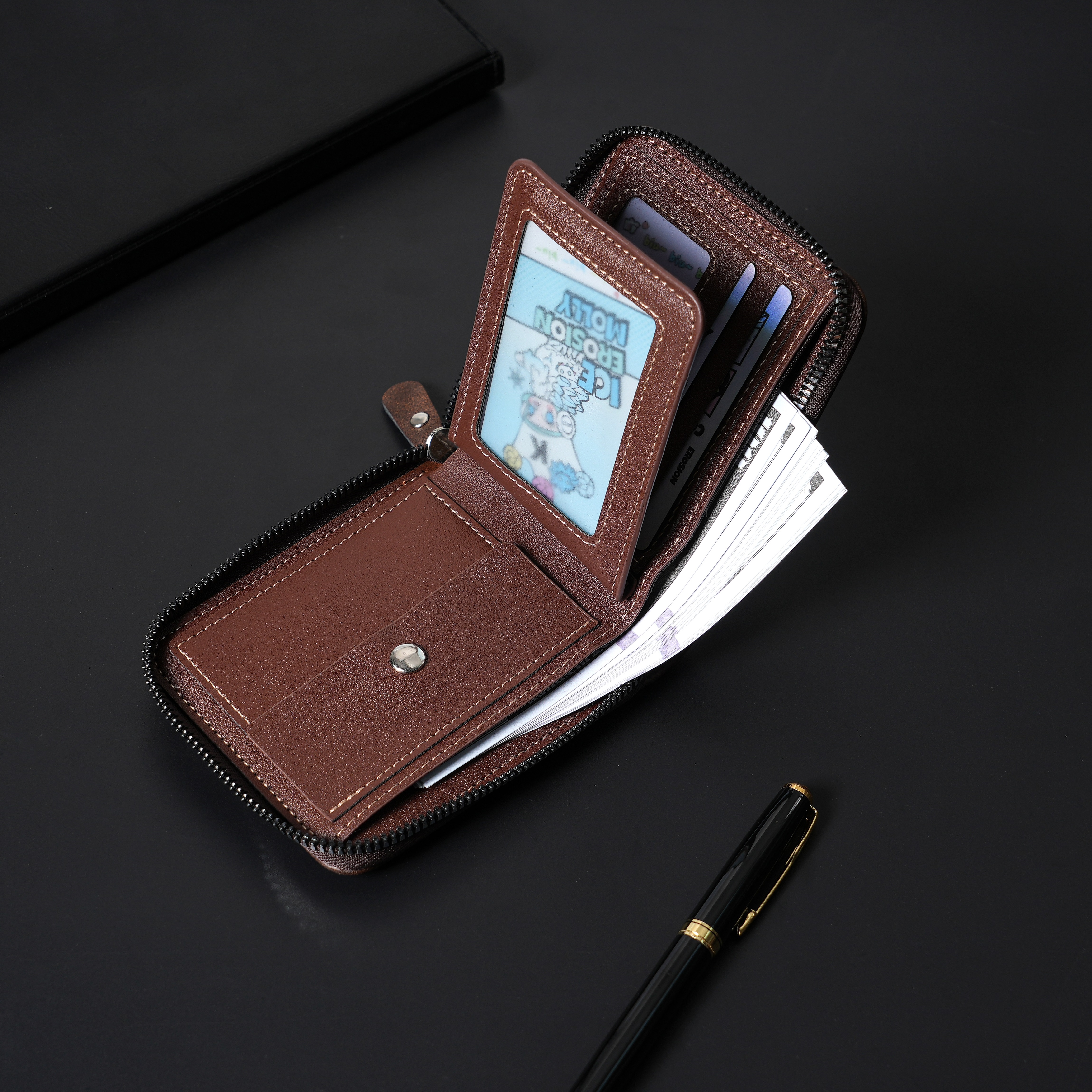 New Men's Zipper Card Holder C - Photo Acrylic Block ulasan dan harga