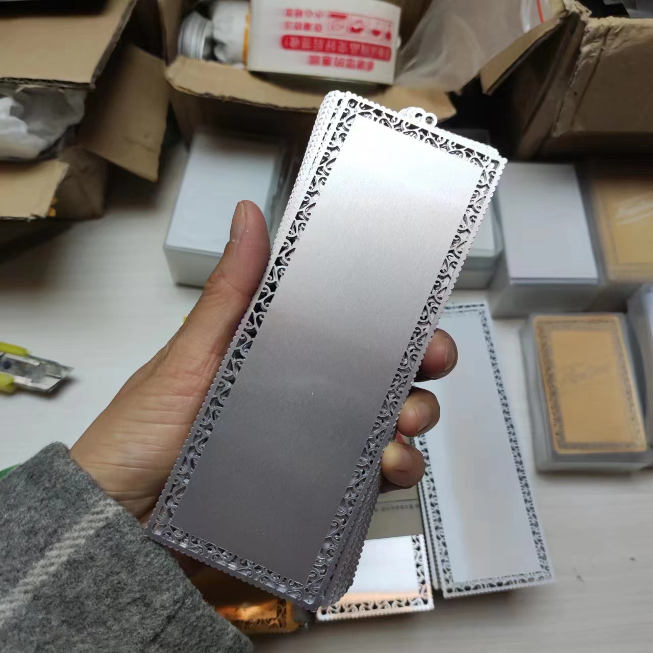 100pcs Blank Sublimation Metal - Puzzle Blank White ulasan dan harga