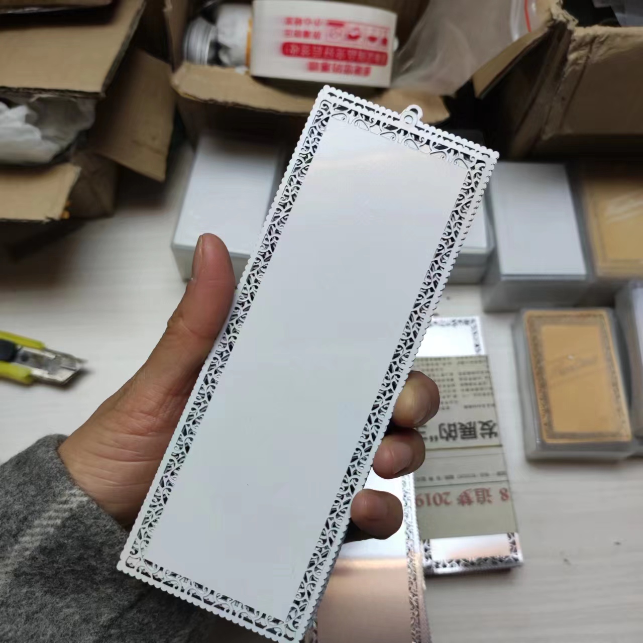 100pcs Blank Sublimation Metal - Puzzle Blank White ulasan dan harga
