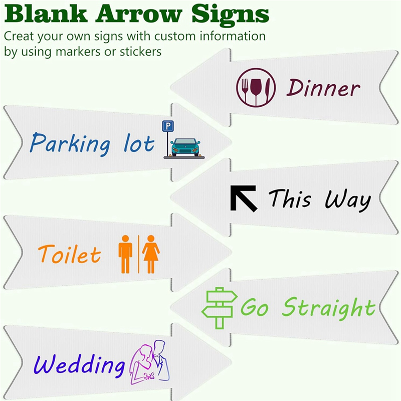 HRBAJ-Directional Arrows Signs - Yard Sign Blank ulasan dan harga