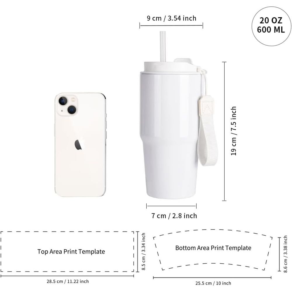 20 oz White Sublimation Tumble - Tumbler 20Oz White ulasan dan harga