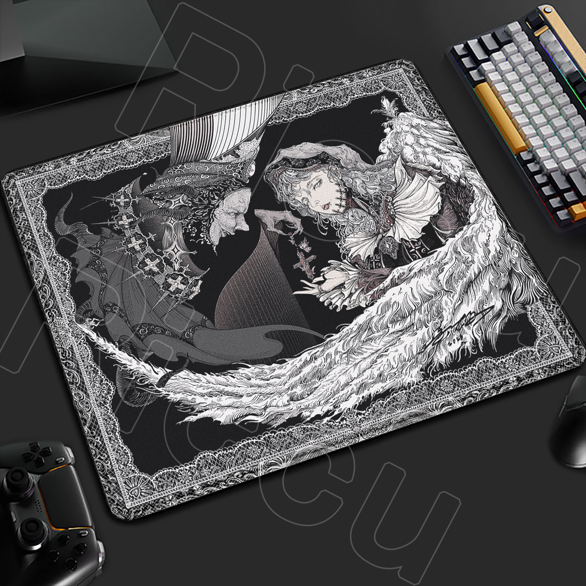 HD Retro European style Gothic - Mouse Pad Blank Sublimation ulasan dan harga