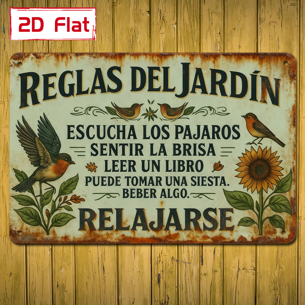 Spanish Garden Rules Sign 