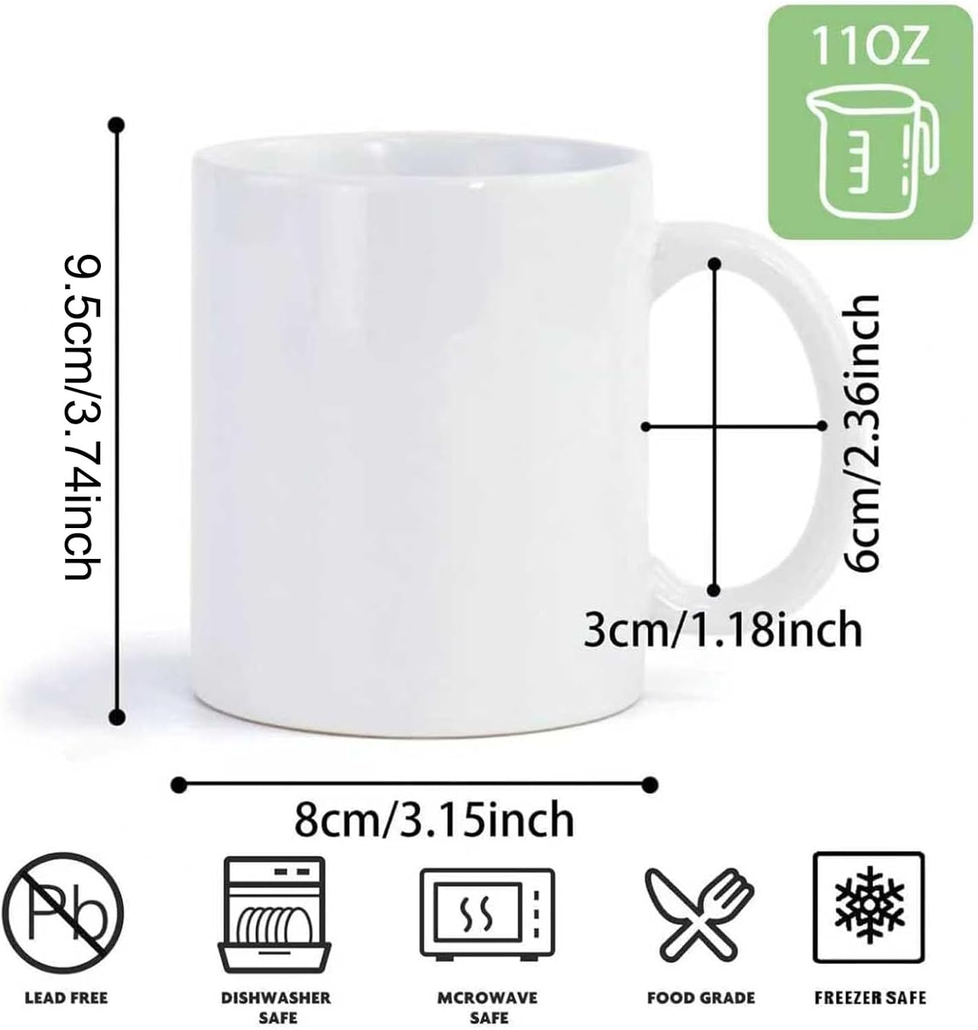 36pcs Sublimation Mugs 11oz Wh - Sublimation Mug White ulasan dan harga
